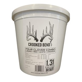 Crooked Bend Four Clover Combo Blend, 9.5LB EcoPack, Perennial Whitetail Deer Food Plot Seed, Attract Pheasant, Turkey, Dove, Waterfowl, Rabbit & Wildlife, For Growing Ground Cover & Hunting Foodplots