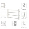 KEG Towel Warmer 4 Bars for Bathroom Wall Mounted Bath