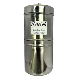 Raslok South Indian Stainless Steel Coffee Maker | Convenient 6-7 Cup Coffee Maker | Decoction Maker Brewer Dripper,Coffee Filter- 400ml