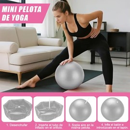 Equipo de Pilates para Entrenamientos en Casa, Kit de 11, con Pelota de Yoga 25cm, Bandas de Resistencia y Aro de Pilates. Perfecto para Hacer Ejercic