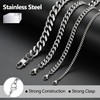 Stainless Steel Cuban Link Chain Necklace Trendy Women Men Jewelry