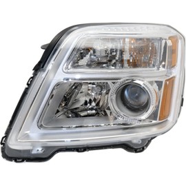 Srggscd Headlight Halogen Left Driver Side Clear Lens Driving Head Light Headlamp Hand Composite-Type Compatible with GMC Terrain 2.4L 2010-2015 & 3.0L 2010-2012 & 3.6L 2013-2015
