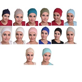 Lot 14 Colors of Al Amira Egyptian Cotton Bandanna Under Scarf Hijab Bonnet