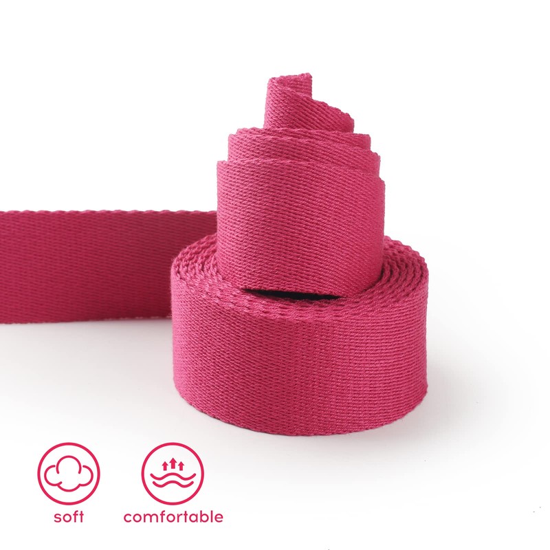 voidbiov D-Ring Buckle Yoga Strap 1.85 or 2.5M, Durable Cotton