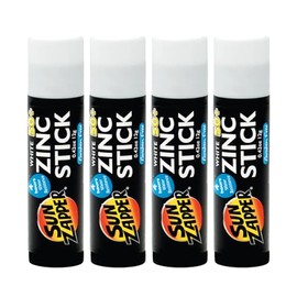 Sun Zapper Zinc Oxide Sunscreen Stick SPF 50+ White – 4-Pack (0.42 oz each) – Water-Resistant Mineral Sunblock – Made in Australia