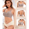 QooNoo Women's Bra Without Underwire Push Up Bra Coarse Breasts