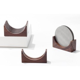 Espresso-Puck Screen Walnut-Stand Coffee Reusable Filter For Espresso-Portafilter Holder Wooden-Stand For 51/53/58mm Coffee Filter Screen Holder Coffee Machine Accessories
