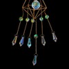 CENPEK Crystal Light Catcher, Moon Wind Chime, Suncatcher, Prismatic Metal