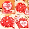 Cheery Land Valentines Plates and Napkins Sets - Serves 25