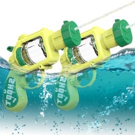 Mini Water Gun for Kids Toddler,6-8M Long Range Super Water Soaker Squirts Blasters Gun for Boys Girls Pool Water Toys Summer Outdoor Beach Fighting Toys(2 Pack)
