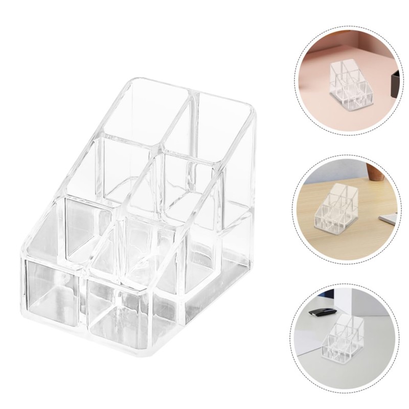 SHINEOFI 4pcs Acrylic Lipstick Organizer Compact Makeup Storage Display Case