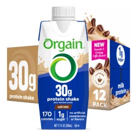 Orgain Batido De Proteínas Orgain 30 G, Café Con Leche, 325                                                                                           