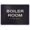 Boiler Room Sign Black (Aluminium, Black/Silver,Size 5x7) The Sensation line