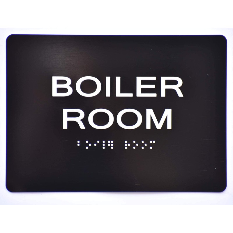 Boiler Room Sign Black (Aluminium, Black/Silver,Size 5x7) The Sensation line