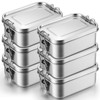 Umigy 6 Pcs Stainless Steel Bento Box 550ml Metal Lunch