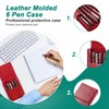 Hiram Leather Pencil Case Portable Genuine Leather Storage Box Pen