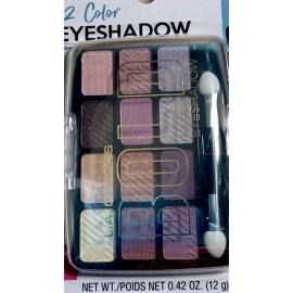 L.A. COLORS 12 Color Coordinated Eyeshadow Palette Bold Shades 0.42oz "Chic" NEW