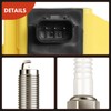 A-Premium Yellow Set of 12 Ignition Coil Pack and Iridium