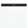 STAPLES Notepads, 8.5-inch x 11.75-inch, Wide Ruled, White, 50 Sheets/Pad,