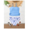 SHENHE Girl's Tankini Swimsuits 2 Piece Bathing Suit Ruched Drawstring