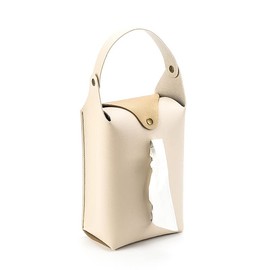 MOMERYAYA Livelab Facial Tissue Box Cover Holder, Modern Square PU Leather Tissues Case Roll Paper Dispenser for Bathroom Vanity Countertop, Night Stands, Office Desk Car Decoration (Beige)