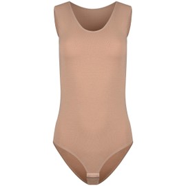 Evoni Women's Cotton, Sleeveless, Opaque Tank Top - skin-coloured, size: l
