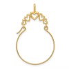 FindingKing 14K Gold Polished 5-Heart Charm Holder Jewelry 35mm x