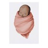 'Baby in Pink Blanket' Temporary Tattoo - Water Resistant, Skin-Safe,