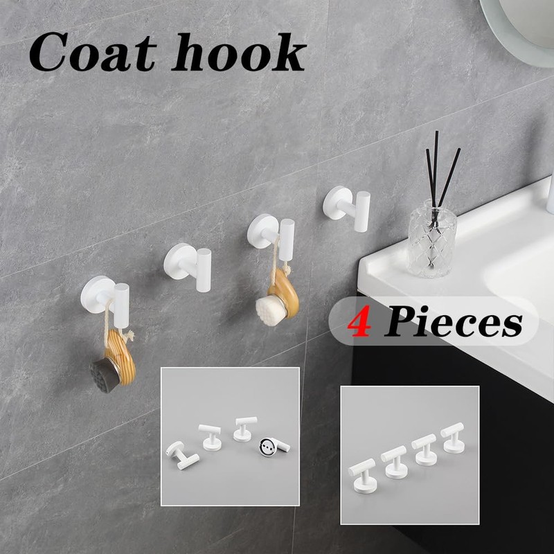 GERZWY Stainless Steel Towel Hook Wall Mounted Robe Coat Hook