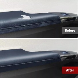 KBH Fits 2013-2018 Toyota Avalon Front Door Panel Leather Armrest Cover Dark Gray