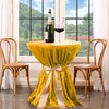 FYLEDAEE Gold Sequin Table Cloths for Parties, 50X50 inch Round