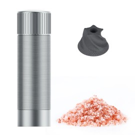 WhiteRhino Professional Salt Grinder Mill or Pepper Grinder,Heavy Duty High Output Aluminum Pepper Salt Refillable,Pepper Spice Grinder with Ceramic Burrs and 12 Adjustable Coarseness Settings