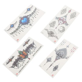 FOMIYES 4pcs Vivid Temporary Sticker Decals for Adults Women Boys and Girls Tattoo Sleeve Decor