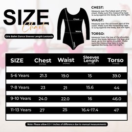 The Fancy Dress® Girls Cotton Stretch Leotards Kids School PE Ballet Dance Gymnastics Full Sleeves Bodysuit (Black, 13 Years)