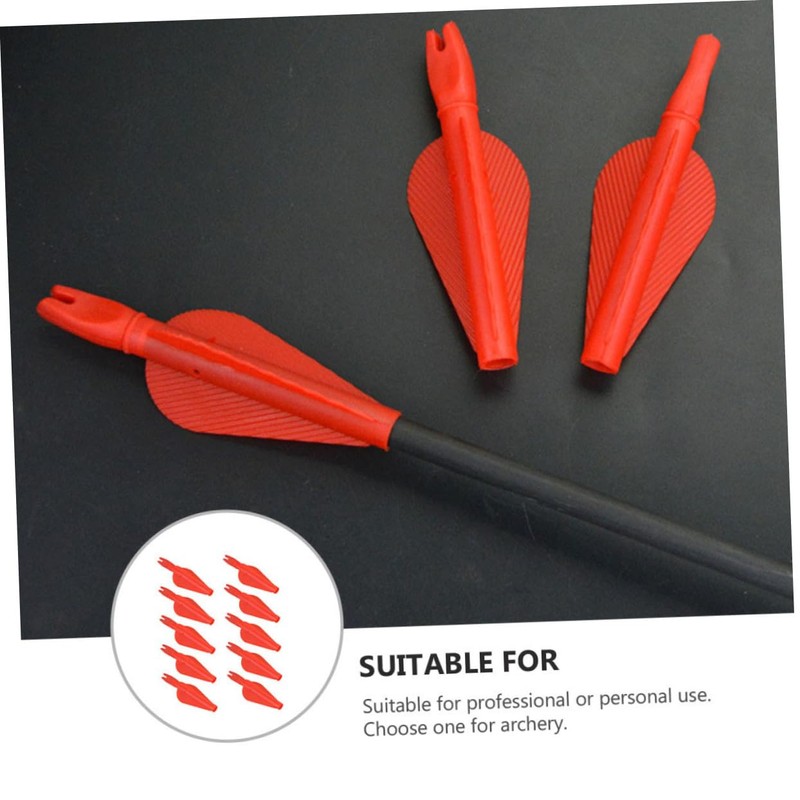 Sosoport 20 Pcs Tail Plastic Material 8mm Size Bow Arrow