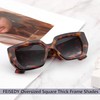 FEISEDY Oversized Square Sunglasses for Women Men Thick Frame Shades