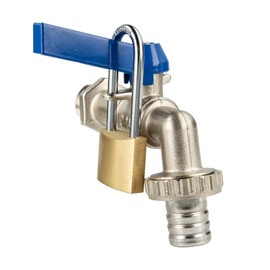 tecuro Ball Outlet Valve Tap Outlet Valve 1/2 with Shut-off Device and Padlock