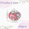 HOBBIESAY 60Pcs Mixed Color Resin Round Beads, 14mm x 8.5mm