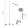 Ceiling Fan Pull Chains AB Coating Crystal Heart Ornaments 20
