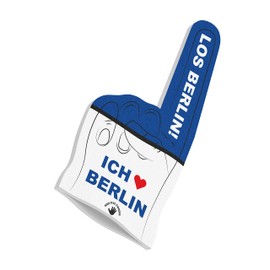 HIGH FIVE FINGERS Berlin Flag My City Flag Foam Hand for Football, Handball, Athletics, Fan Item for Games, Stadium and Events, One Size, 40 x 20 x 2.5 cm