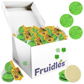 St. Patrick's White Milk Chocolate Coins in Mesh Bags, Green Foil Half-Dollar Design, Dairy Milk Chocolate, Kosher (48 Mesh Bags)