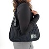 Recycled Nylon Spiderweb Puff Shoulder Bag By Wicked Misfit:_Black with
