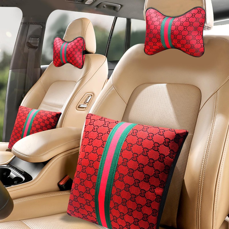 7PCS Steering Wheel Cover Set for Women, Car Accessories with