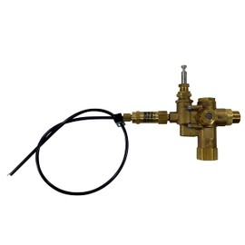 1/2" Compression Side Inlet X 1/2" FNPT, Combo Unloader Pilot Check Valve with Throttle Control Cable for 6.5HP Max Gas air Compressors (140-175 PSI, 24" Throttle Control Cable & Unloader Valve)