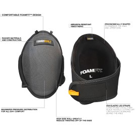 ToughBuilt - FoamFit ™ Professional Knee Pads - Heavy Duty, Ergonomic Support and Adjustable Straps for a Comfortable Fit - (TB-KP-2B)