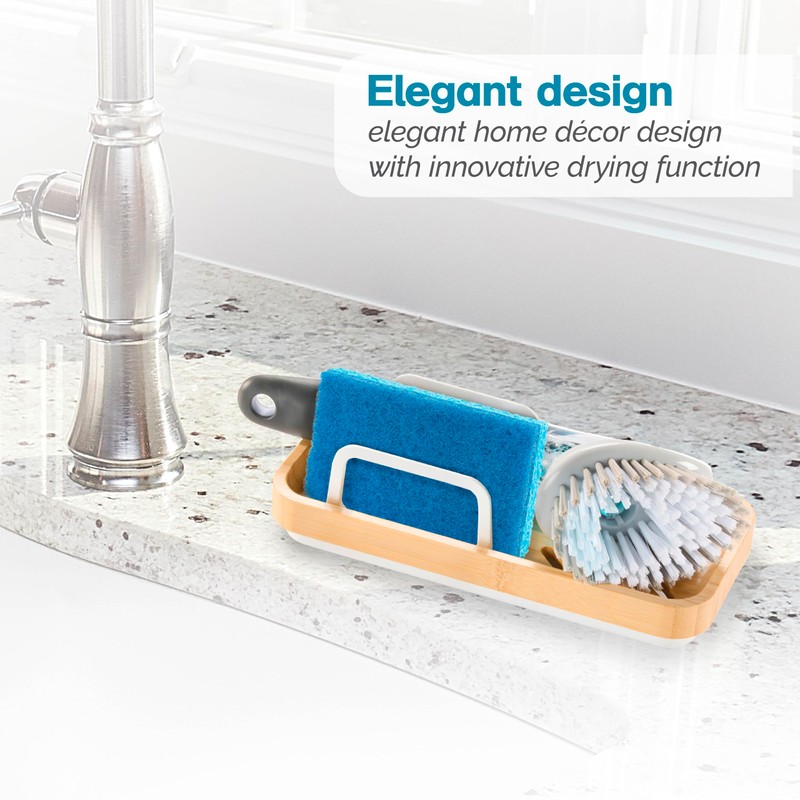 Polder Harmony Sink Caddy, Brush and Sponge Holder for Kitchen