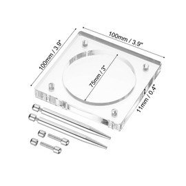 PATIKIL 3" Acrylic Coin Display Frame, 3D Floating Display Case Holder Single Slot for Jewelry Specimens Medallion Coins, Clear