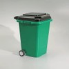 4-Pack Mini Wheelie Trash Bin Pen Holders for Office Desk