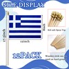 WEITBF 12 Pack 8×12 Inch Greece Flags Small Greek Flags
