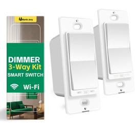 3 Way Smart dimmer Switch for LED Lights by Martin Jerry | SmartLife App, Compatible with Alexa as WiFi dimmer Light Switch, Works with Google Home, 1 Master and 1 Add-on led dimmer Switch kit